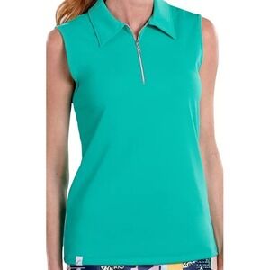 Swingdish Cleo Sleeveless Golf Polo Women's S Green NWOT